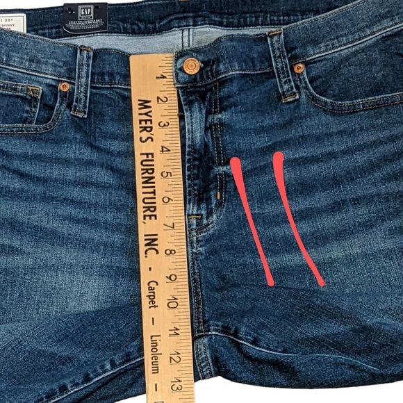 NEW GAP true skinny mid rise medium indigo stretch women's size 35/ 20R - Picture 7 of 12